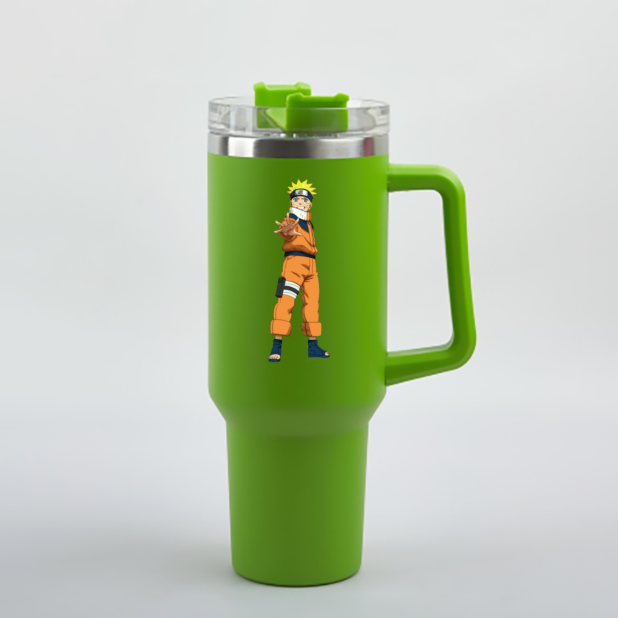 （画像用） NARUTO -ナルト- うずまき ナルト Uzumaki Naruto 1200mL車用タンブラー - クリスタルステッカー（プラスチックストロー付き）